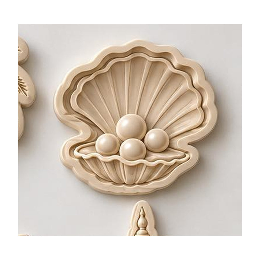 Flexible Silicone Mould - Oyster Coincidence with 5 Pearls - Heritage Diving