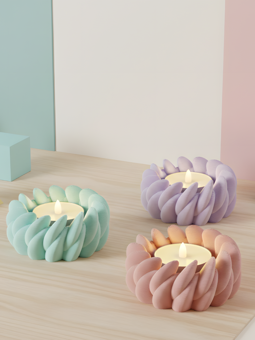 Silicone mold for plaster, candle casting pot