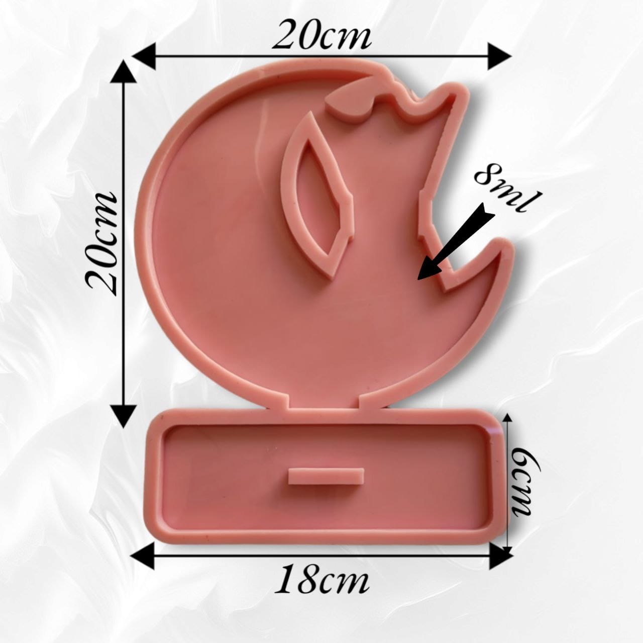 Crescent-shaped office stand template and incense burner