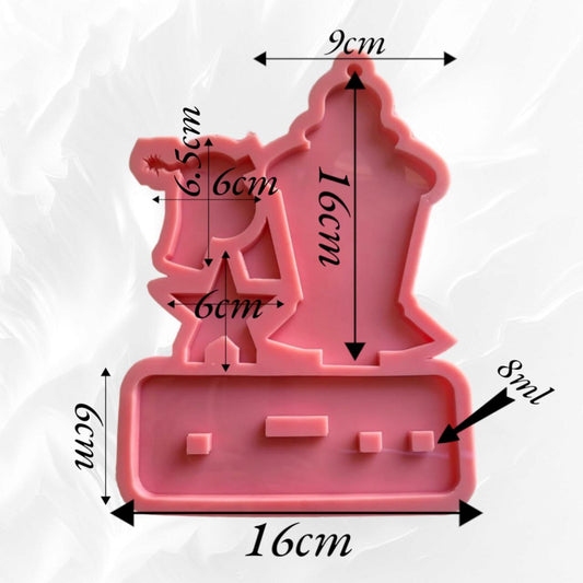 Mold in the shape of a lantern, cannon and star
