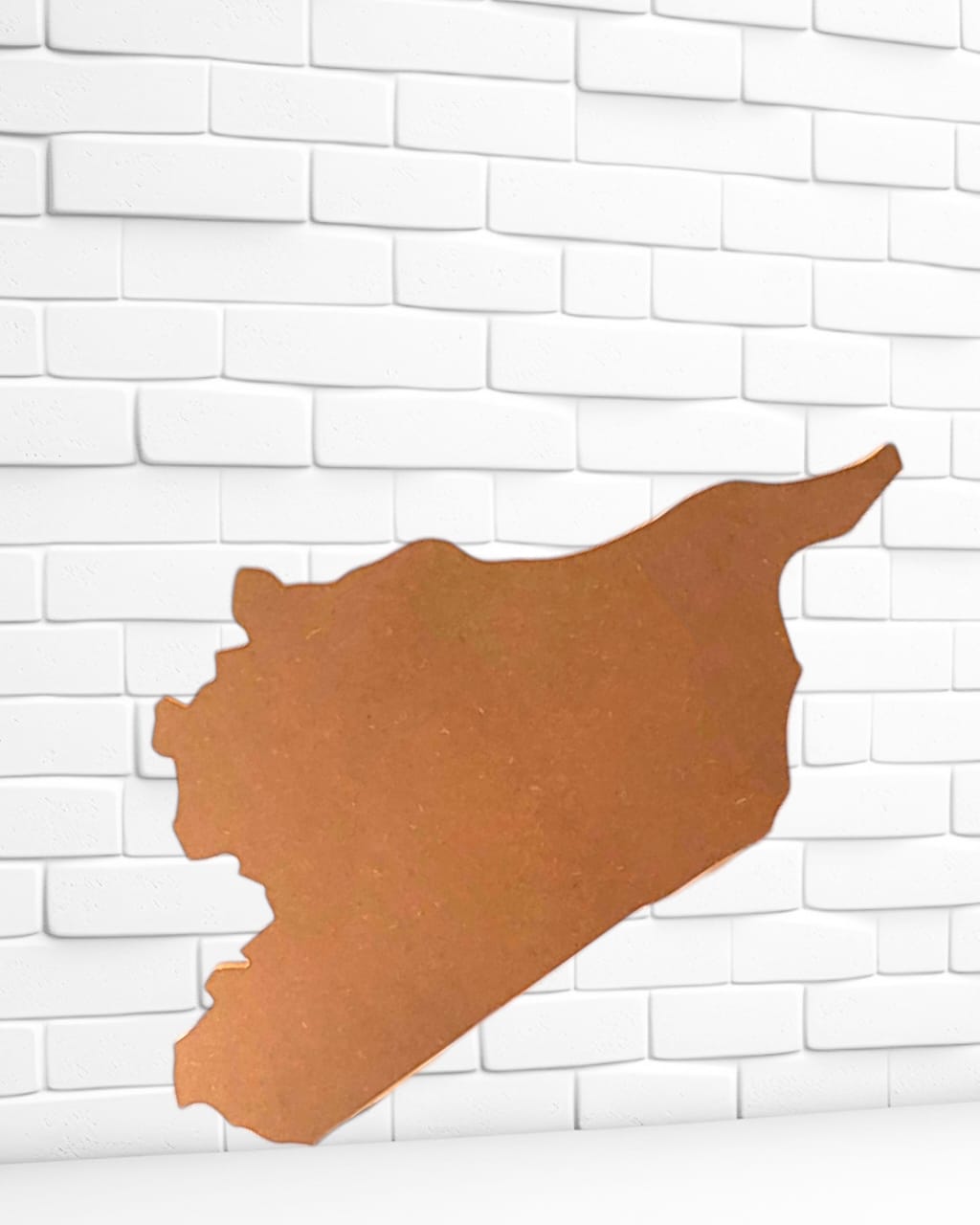 خريطة سوريا مصنوعة من خشب MDF لصب الراتنج