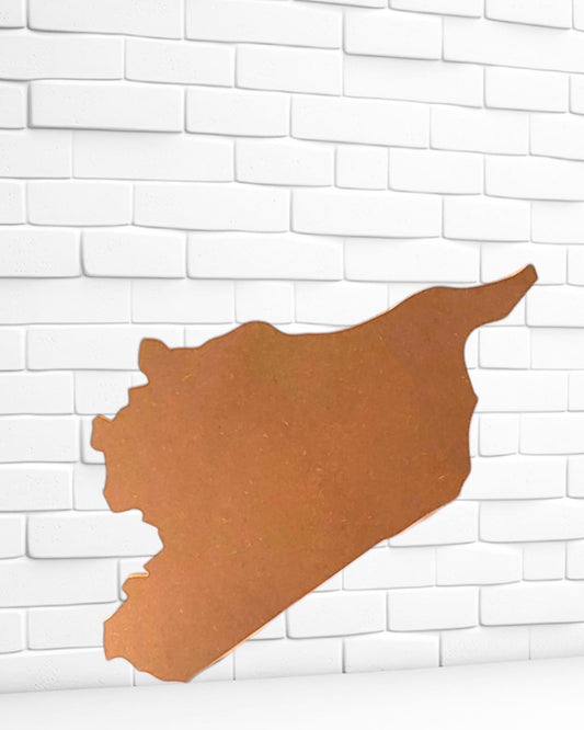 Syria map made of MDF wood for resin casting