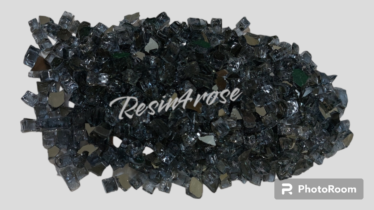 A collection of unpainted crystal glass in its natural, sparkling colors.