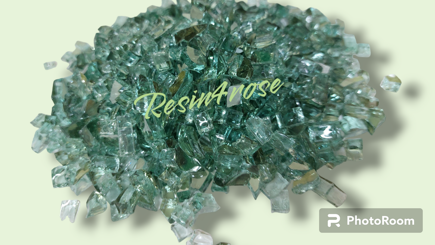 A collection of unpainted crystal glass in its natural, sparkling colors.