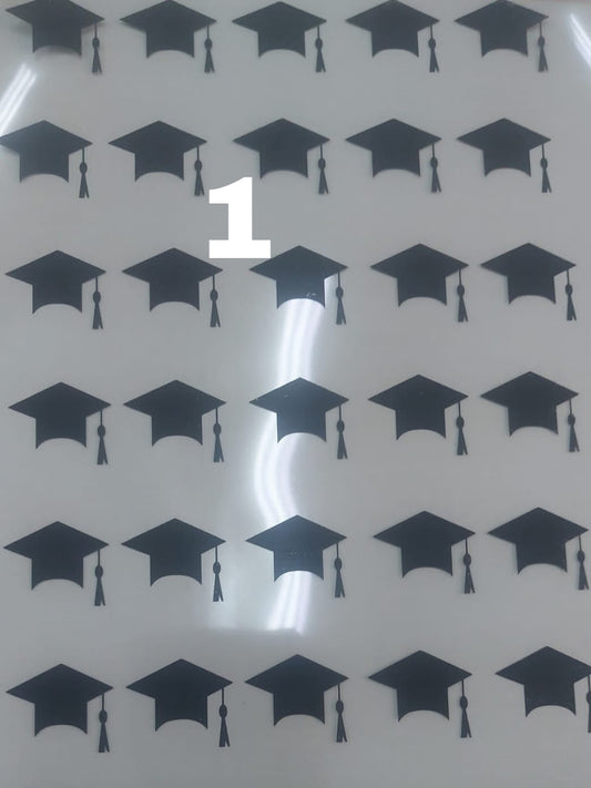 Graduation print vinyl sheets