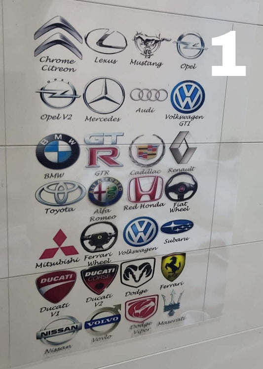 Stencil car logos