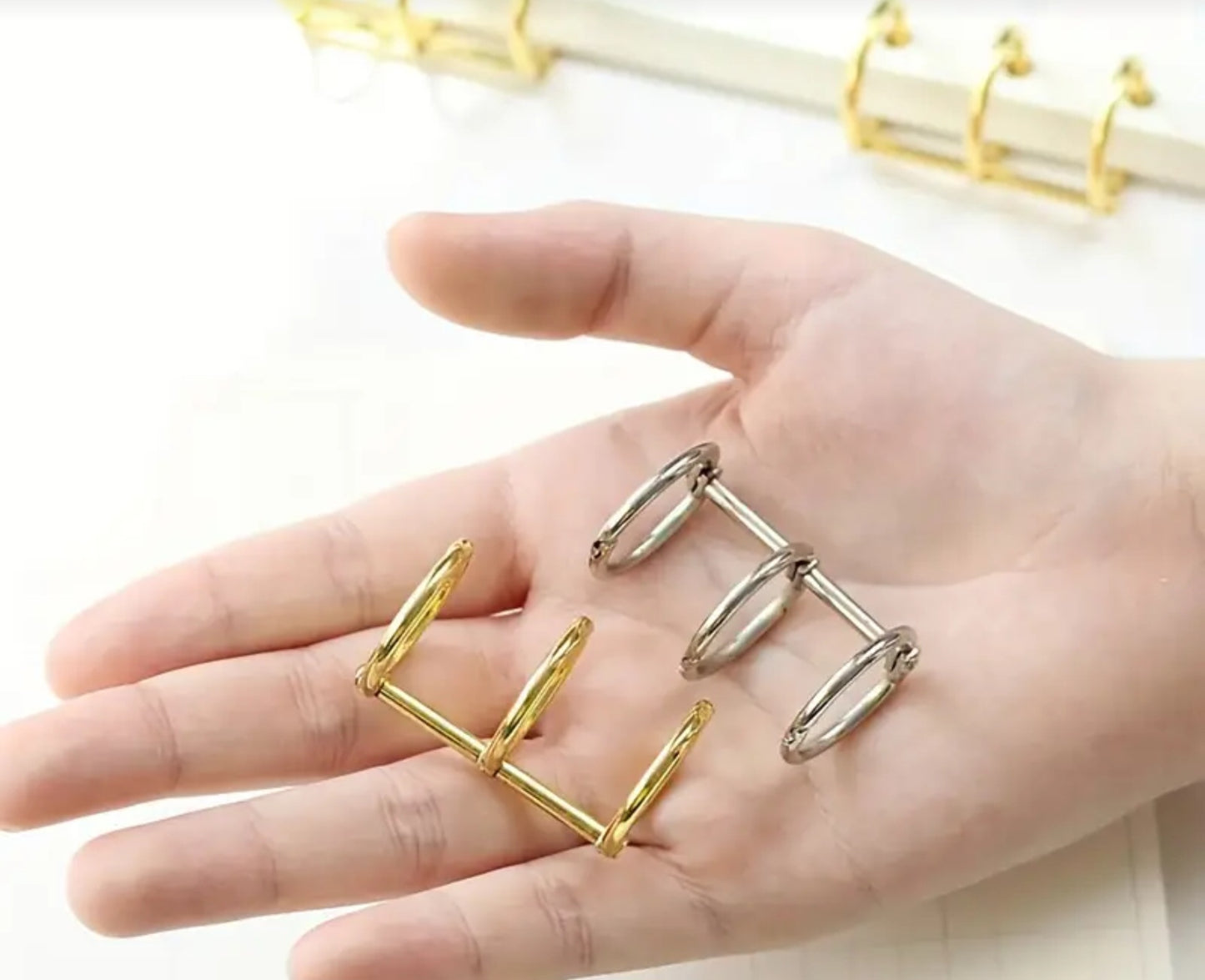 Triple notebook rings