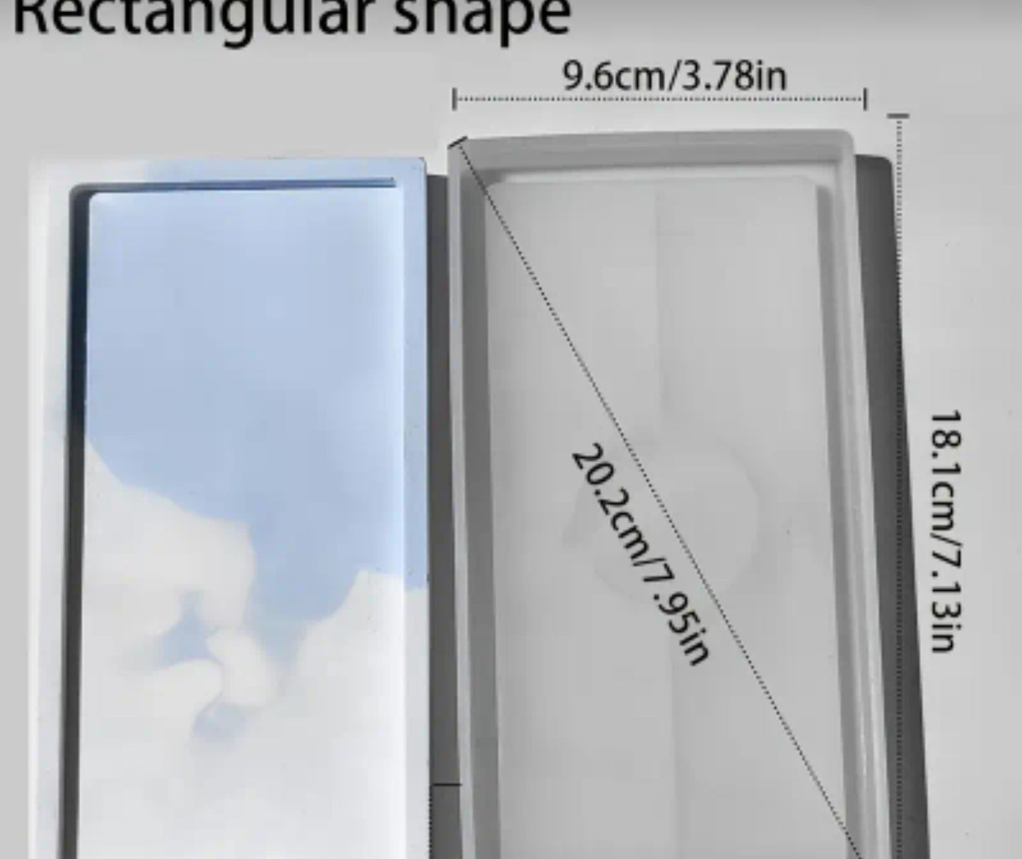 Silicone tray material for resin and concrete