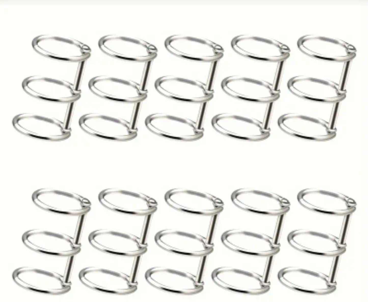 Triple notebook rings