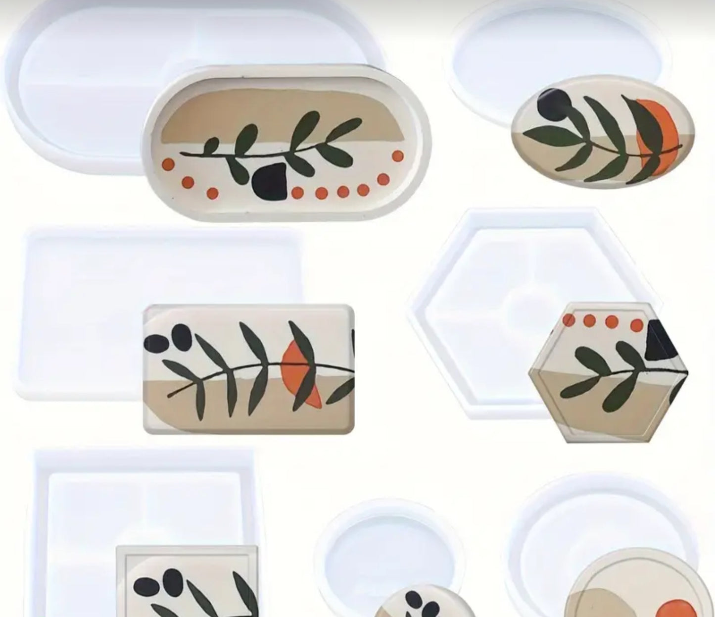 Silicone tray material for resin and concrete