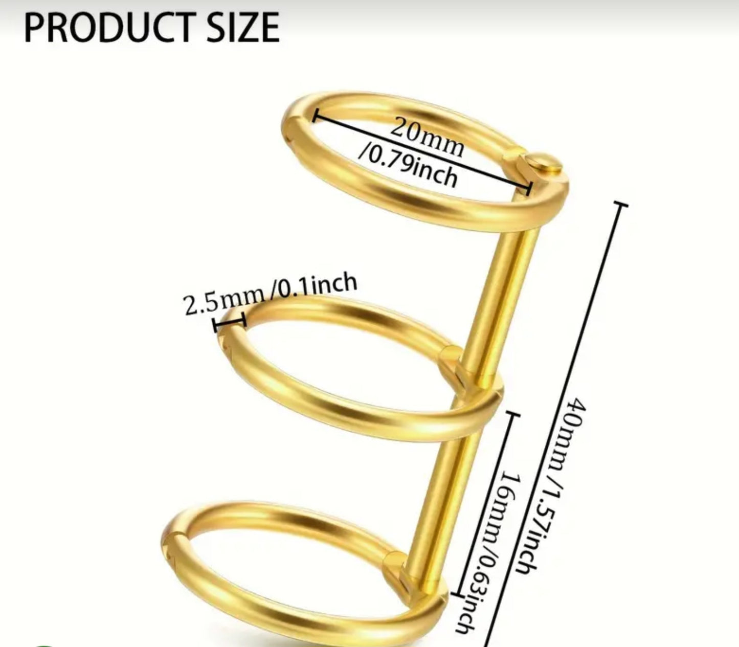 Triple notebook rings
