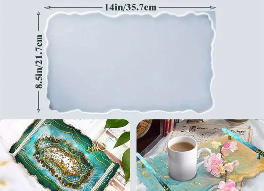 Large Rectangular Tray Silicone Mold for Resin Casting