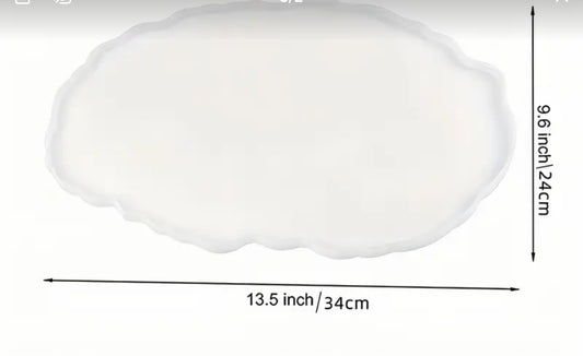Large Oval Wavy Tray Silicone Mold for Resin Casting