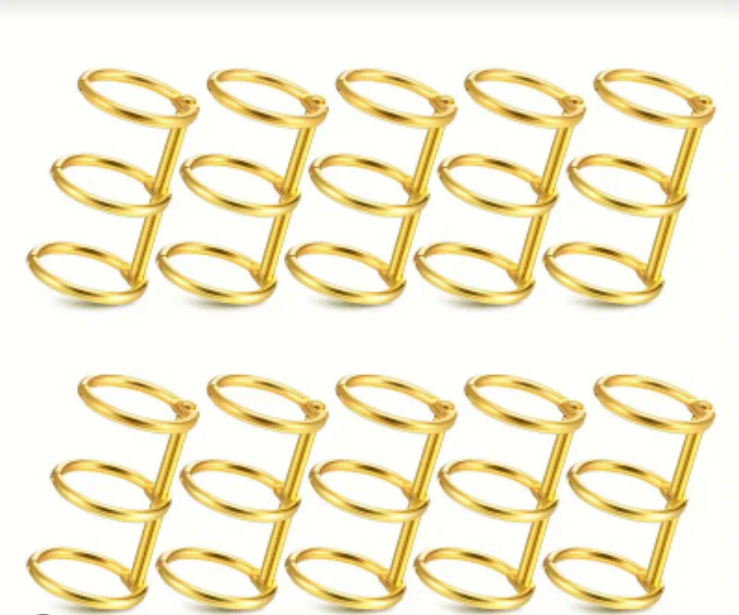 Triple notebook rings