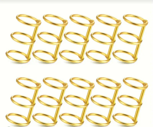 Triple notebook rings