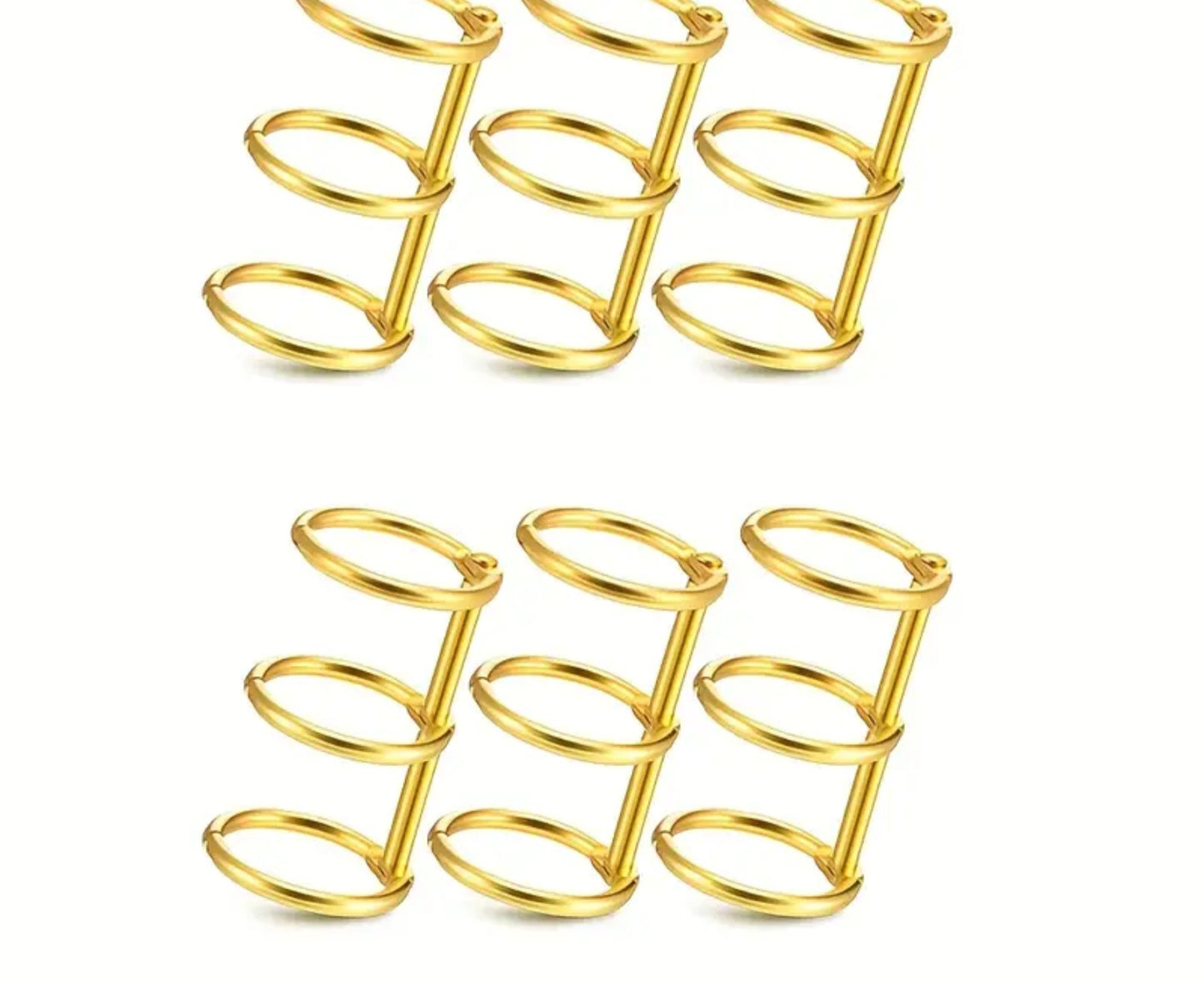 Triple notebook rings