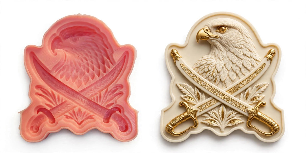 UAE Falcon and Crossed Swords Silicone Mold – A Symbol of Emirati Heritage for National Day and Flag Day