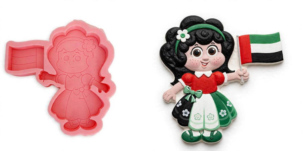 "Girl Raising the UAE Flag" Silicone Mold