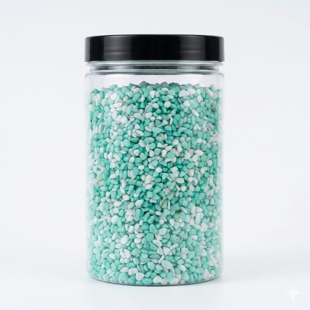 Marble stones green stones with white marble for use with resin, candles and various handicrafts