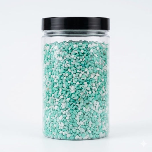 Marble stones green stones with white marble for use with resin, candles and various handicrafts