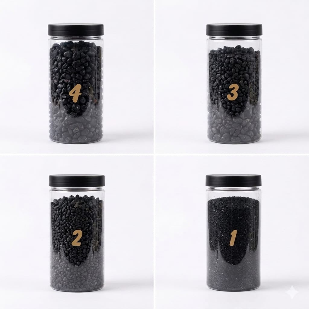 Black sandstones An ideal natural stone for marble floors, coordination of aquariums, decoration of arts and crafts, etc. Perfect for stuffing molds, making jewelry necklaces