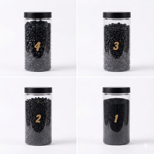 Black sandstones An ideal natural stone for marble floors, coordination of aquariums, decoration of arts and crafts, etc. Perfect for stuffing molds, making jewelry necklaces