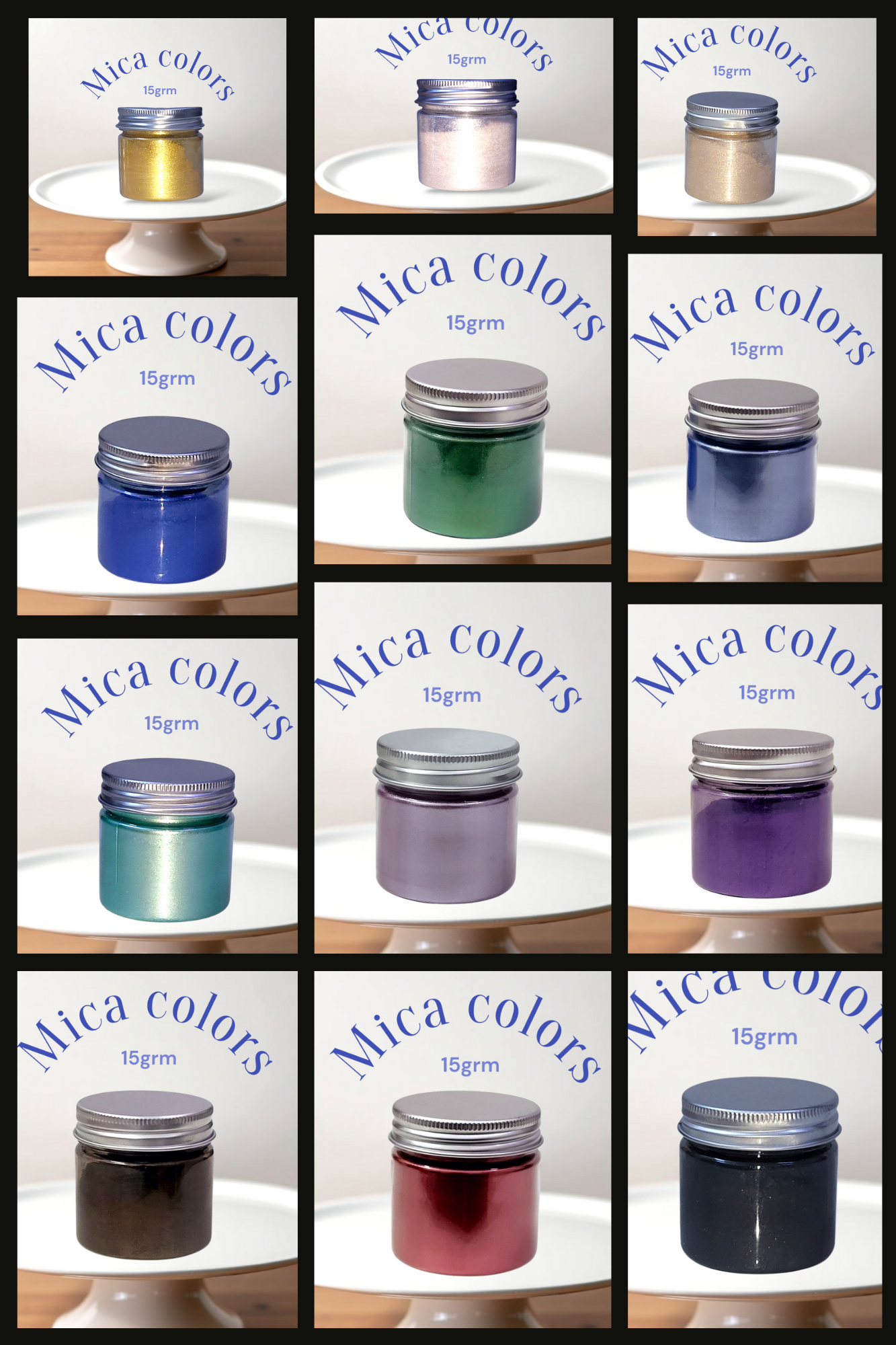 Mica colors for resin, candles, and soap