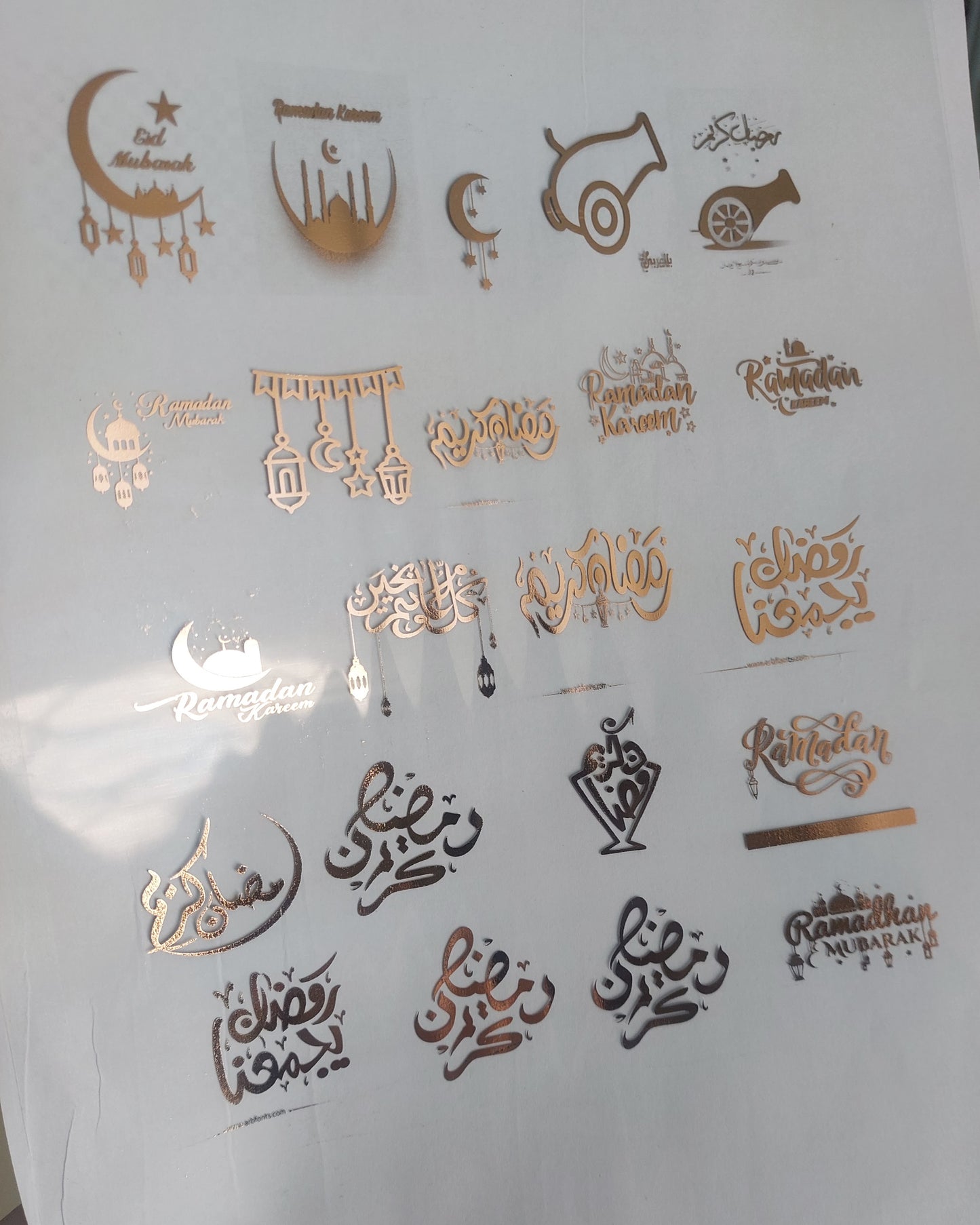استنسل واستيكرات شفافة مقاس A4