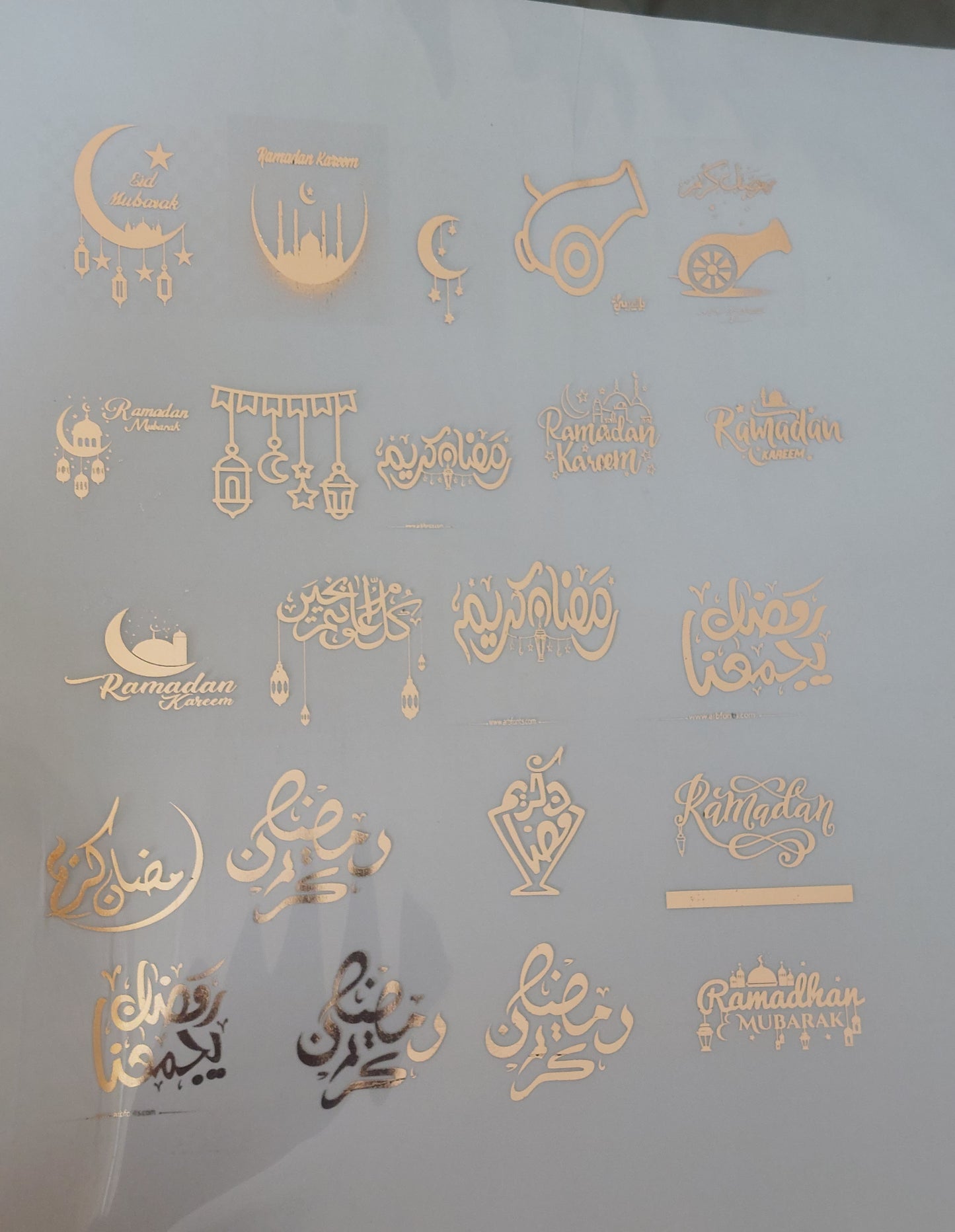 استنسل واستيكرات شفافة مقاس A4