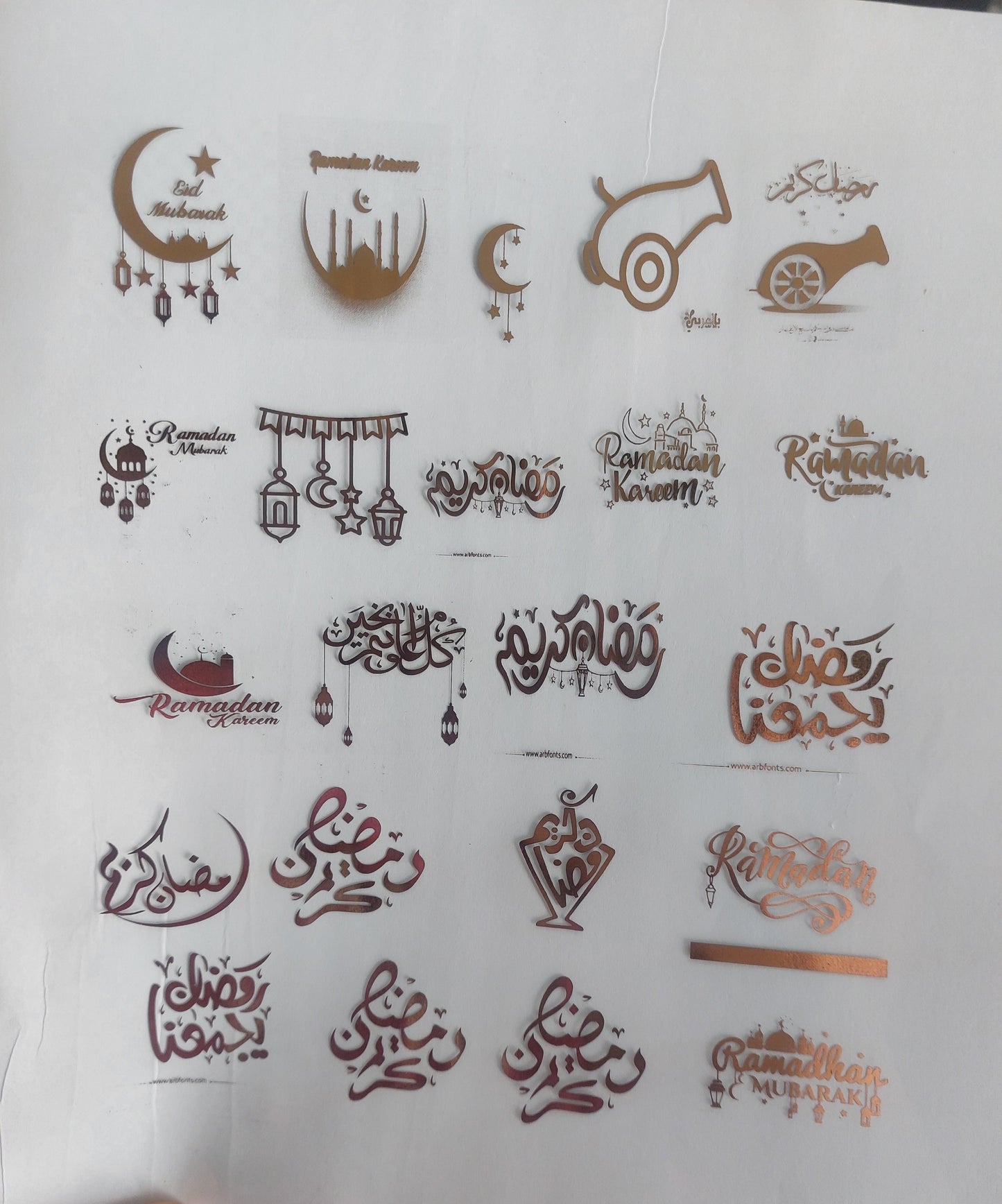 استنسل واستيكرات شفافة مقاس A4