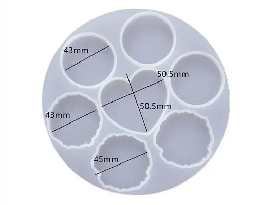 Multi-shaped wavy circle silicone mold