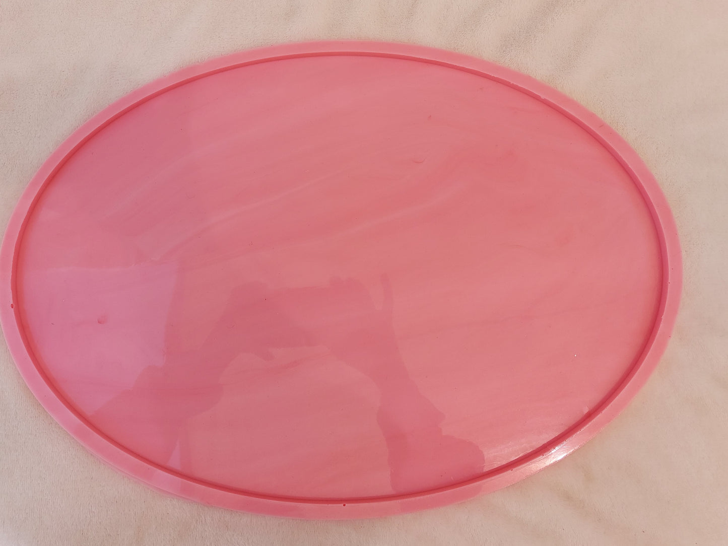 Flat oval silicone mold