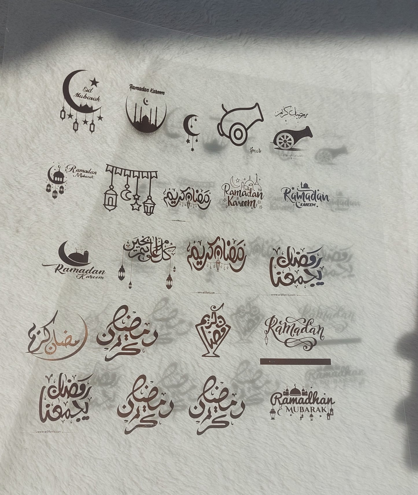 استنسل واستيكرات شفافة مقاس A4