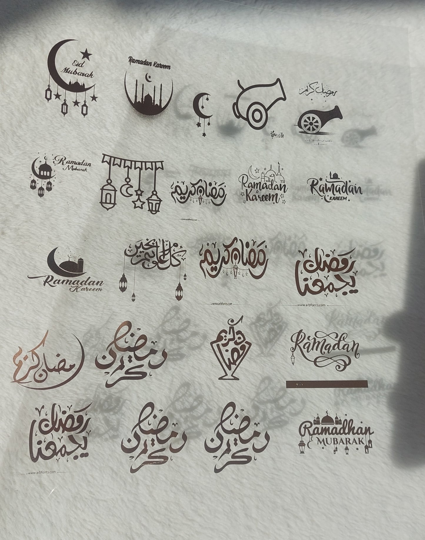 استنسل واستيكرات شفافة مقاس A4