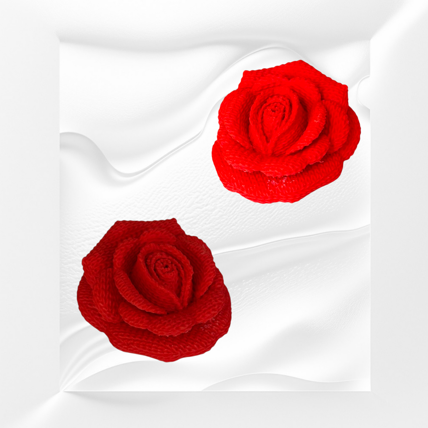 Crochet rose silicone mold