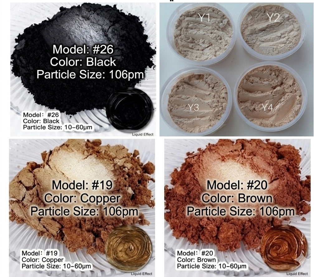 Mica powder set for epoxy and handicrafts such as rizen, candles, soap and painting - high quality and lightweight versatile colors