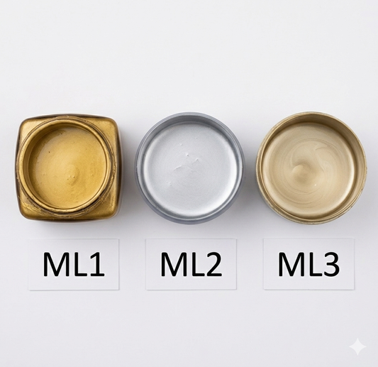 Metallic colors are liquid, quick-drying for external coloring, high stability, resistant to external factors, for coloring the ends of the risin, wax, gypsum and other technical materials