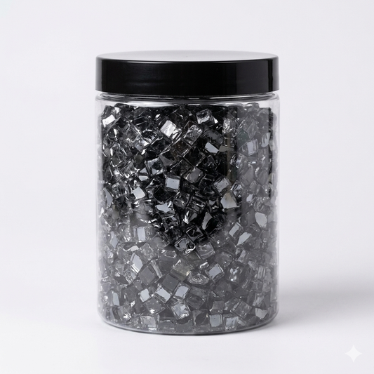 Stones and broken glass Crystal Black Glass Cubes - Irregular color for use with epoxy resin templates, handicrafts and art decorations, craft accessories, decorative decorations, art craftsmanship, decorative stones, handicraftship, craft lovers