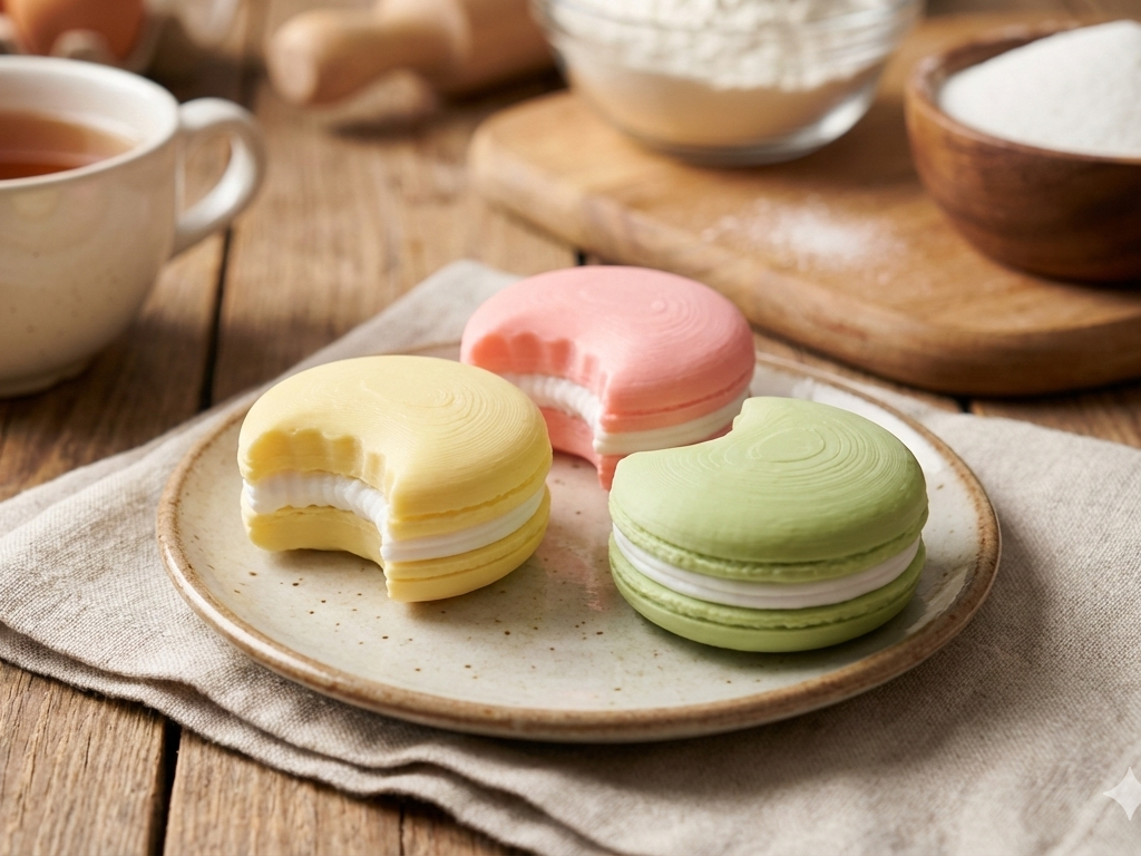 1 piece, 3D ball-shaped silicone mold, macaron mold, handmade silicone mold for soap, lightweight clay, hamburger candle simulation