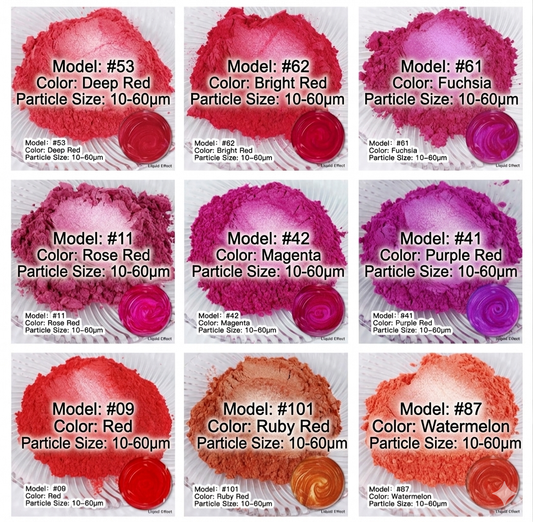 Mica powder set for epoxy and handicrafts such as rizen, candles, soap and painting - high quality and lightweight versatile colors
