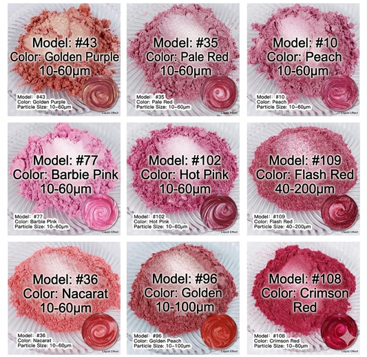 Mica powder set for epoxy and handicrafts such as rizen, candles, soap and painting - high quality and lightweight versatile colors