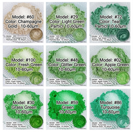 Mica powder set for epoxy and handicrafts such as rizen, candles, soap and painting - high quality and lightweight versatile colors