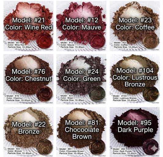 Mica powder set for epoxy and handicrafts such as rizen, candles, soap and painting - high quality and lightweight versatile colors