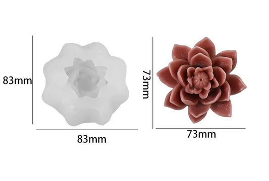 Rose silicone mold for candles