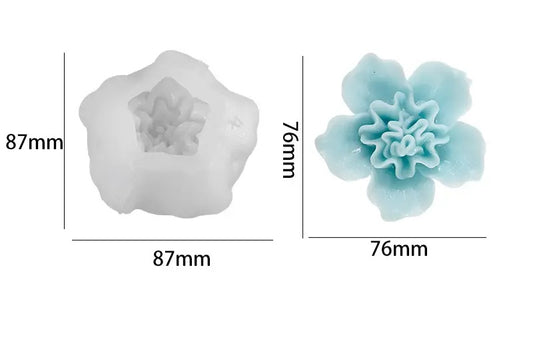 Rose silicone mold for candles