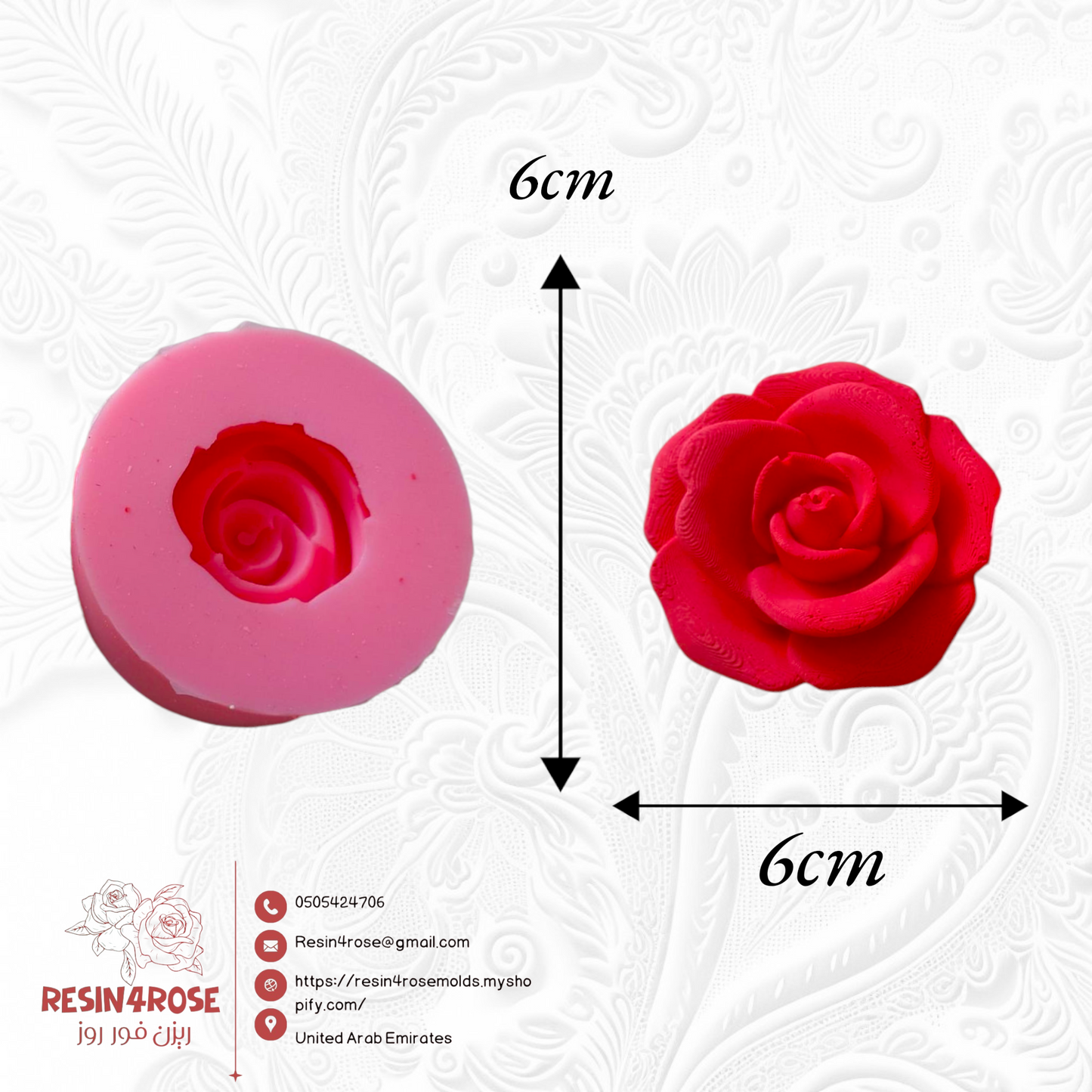 Rose silicone mold Silicone flower mold for making wax, plaster and resin artifacts