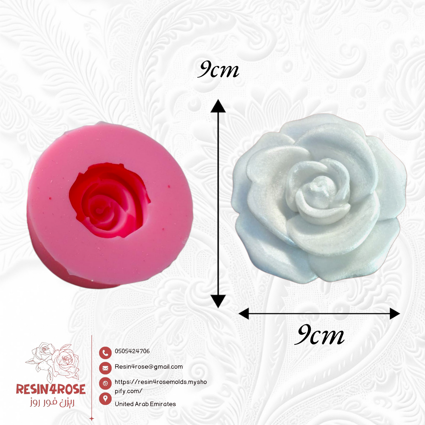 Rose silicone mold Silicone flower mold for making wax, plaster and resin artifacts