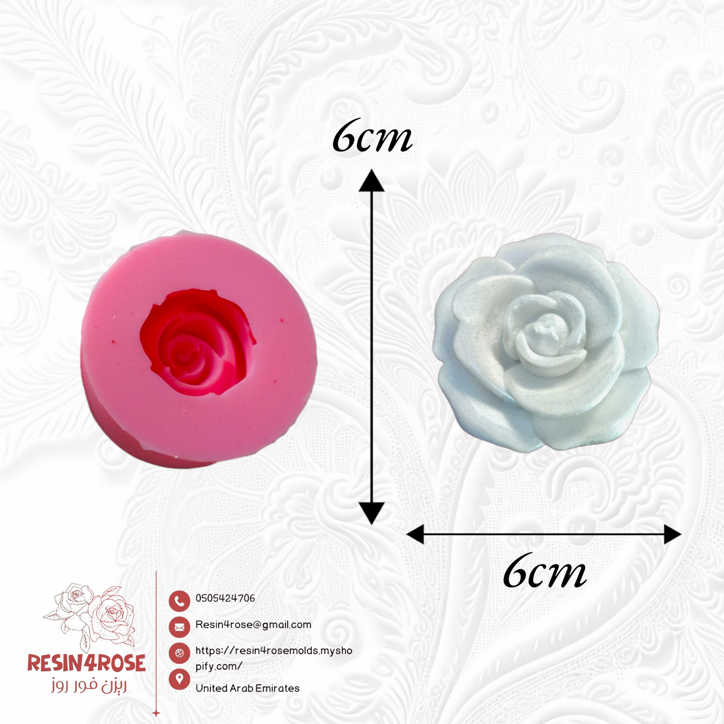 Rose silicone mold Silicone flower mold for making wax, plaster and resin artifacts