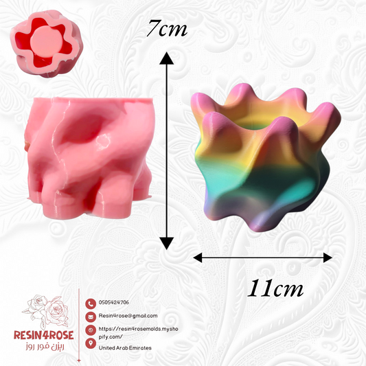Silicone molds for resin casting, suitable for making succulent plant pots, candle holders, and jewelry storage – featuring irregular shapes, these versatile epoxy resin molds are ideal for home decorating and crafting.