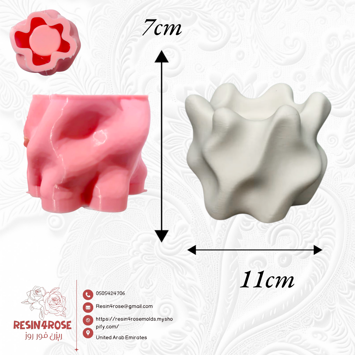 Silicone molds for resin casting, suitable for making succulent plant pots, candle holders, and jewelry storage – featuring irregular shapes, these versatile epoxy resin molds are ideal for home decorating and crafting.